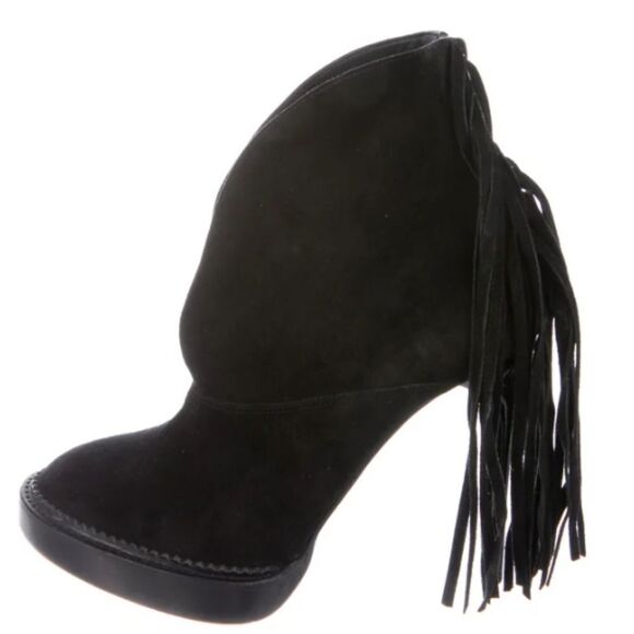 Burberry Nadie suede ankle fringe boots - Picture 5 of 16